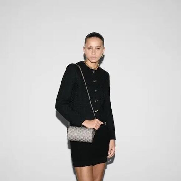 GUCCI  Gg Shadow Mini Shoulder Bag - Taupe Gg Leather NWT - Picture 3 of 6